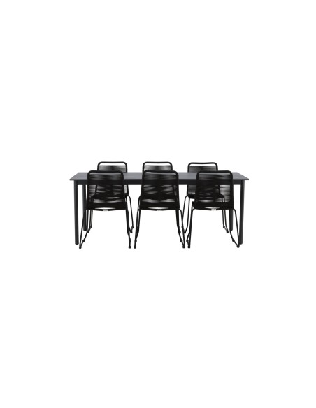 Matgrupp Modena med Lindos matstolar, 200 × 100 cm
