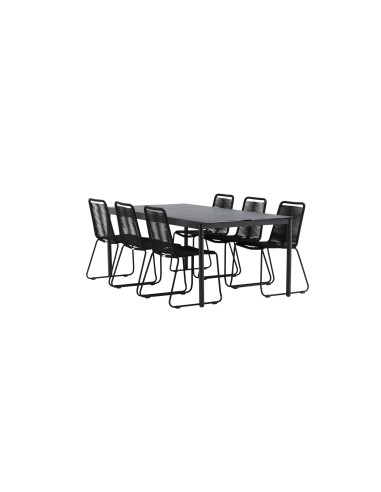 Matgrupp Modena med Lindos matstolar, 200 × 100 cm