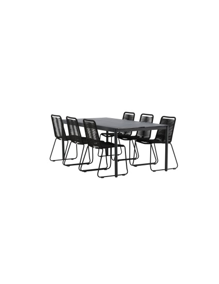 Matgrupp Modena med Lindos matstolar, 200 × 100 cm