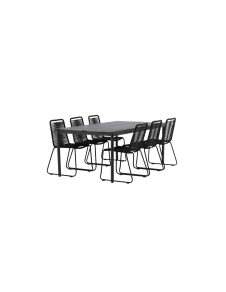 Matgrupp Modena med Lindos matstolar, 200 × 100 cm