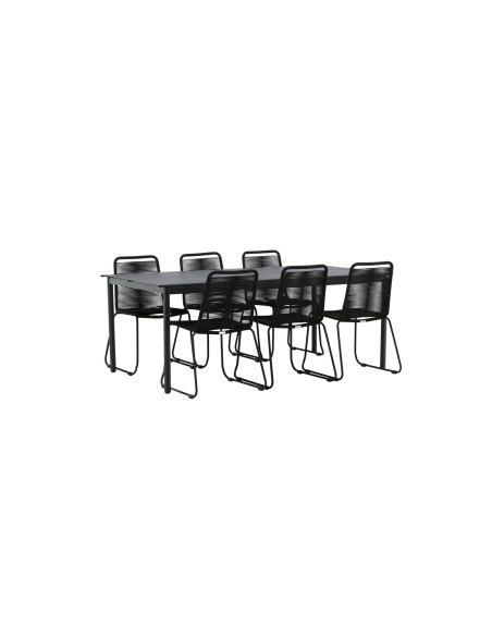 Matgrupp Modena med Lindos matstolar, 200 × 100 cm