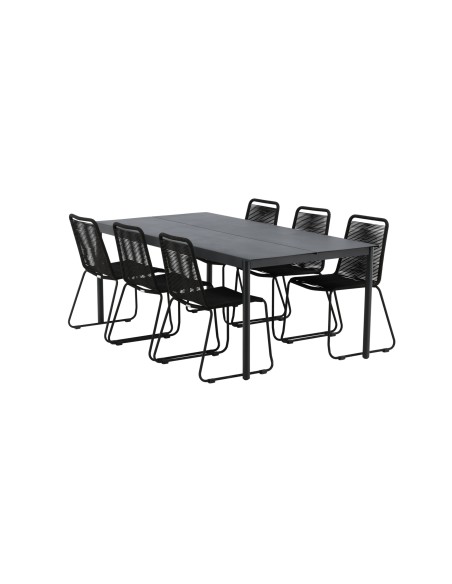 Matgrupp Modena med Lindos matstolar, 200 × 100 cm