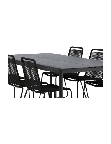 Matgrupp Modena med Lindos matstolar, 200 × 100 cm