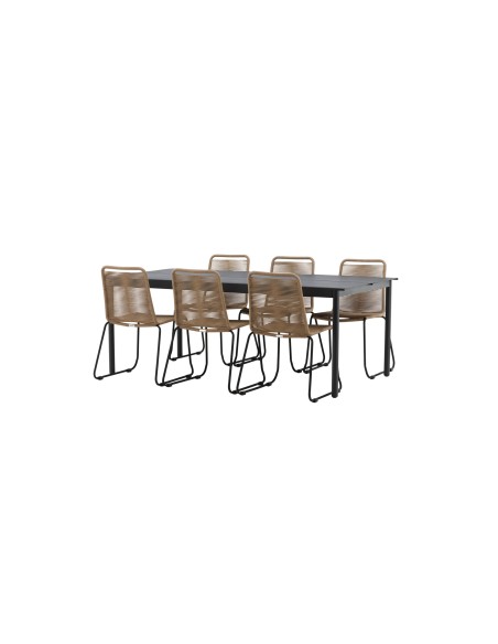 Matgrupp Modena med Lindos matstolar, 200 × 100 cm