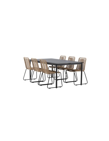Matgrupp Modena med Lindos matstolar, 200 × 100 cm