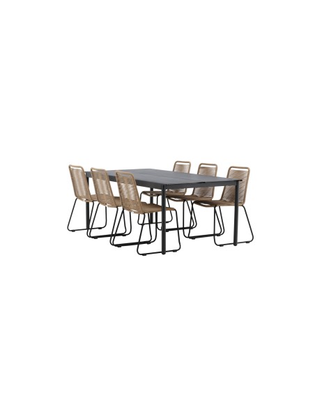 Matgrupp Modena med Lindos matstolar, 200 × 100 cm