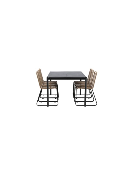 Matgrupp Modena med Lindos matstolar, 200 × 100 cm