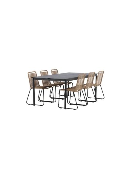 Matgrupp Modena med Lindos matstolar, 200 × 100 cm
