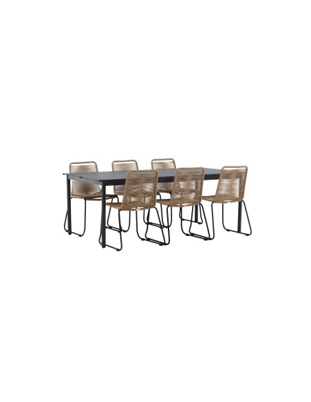 Matgrupp Modena med Lindos matstolar, 200 × 100 cm