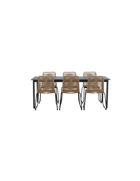 Matgrupp Modena med Lindos matstolar, 200 × 100 cm