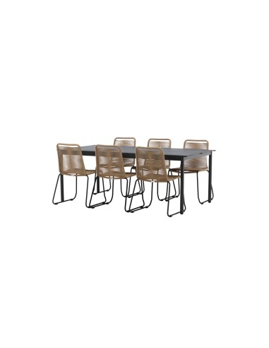 Matgrupp Modena med Lindos matstolar, 200 × 100 cm