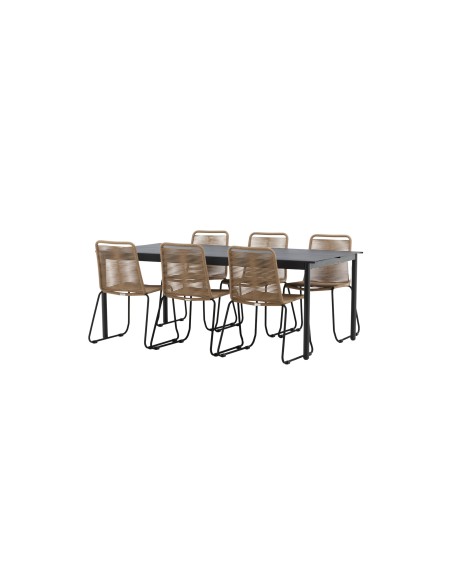 Matgrupp Modena med Lindos matstolar, 200 × 100 cm