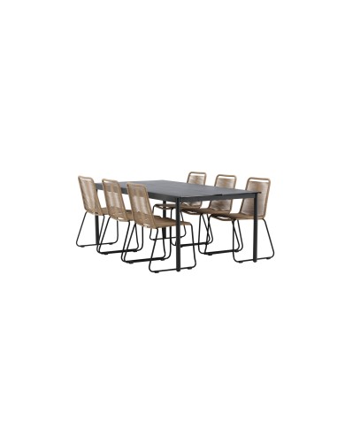 Matgrupp Modena med Lindos matstolar, 200 × 100 cm