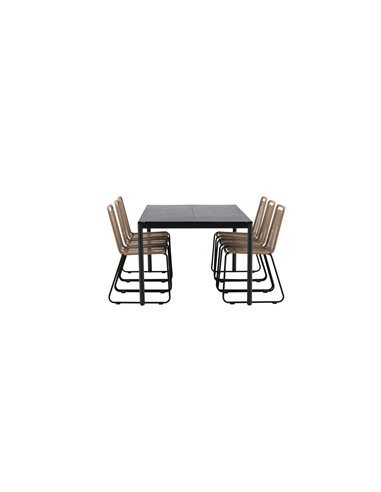 Matgrupp Modena med Lindos matstolar, 200 × 100 cm
