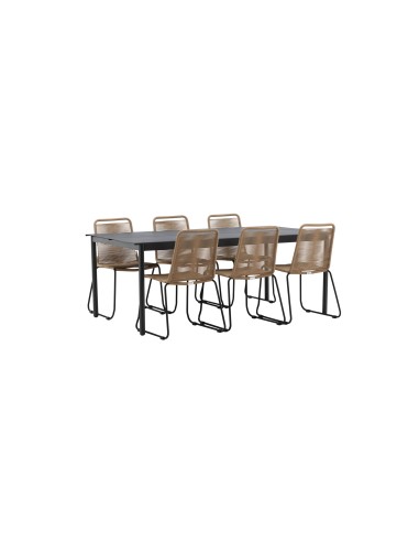 Matgrupp Modena med Lindos matstolar, 200 × 100 cm