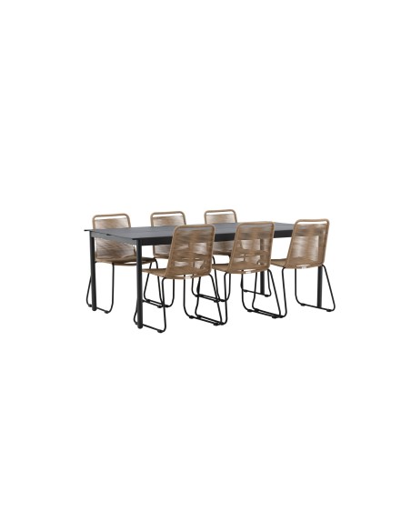 Matgrupp Modena med Lindos matstolar, 200 × 100 cm