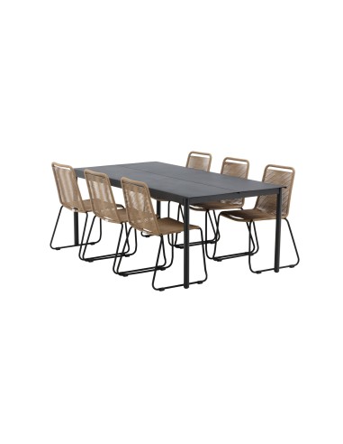 Matgrupp Modena med Lindos matstolar, 200 × 100 cm