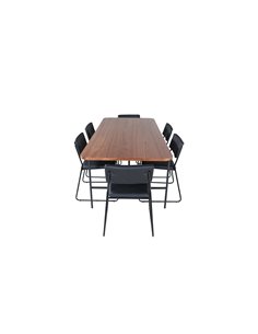Matgrupp Uno med Kenth matstolar, 200 × 90 cm 2