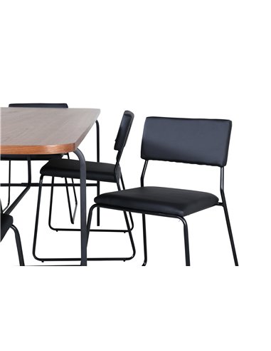 Matgrupp Uno med Kenth matstolar, 200 × 90 cm
