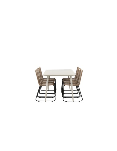 Matgrupp Lina med Lindos matstolar, 200 × 90 cm