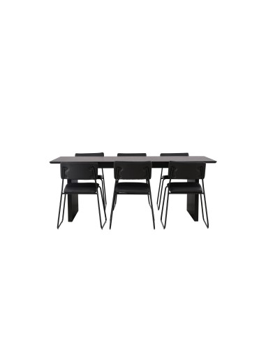 Matgrupp Vail med Kenth matstolar, 200 × 100 cm