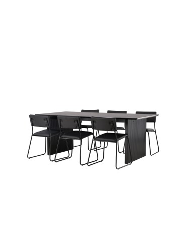 Matgrupp Vail med Kenth matstolar, 200 × 100 cm