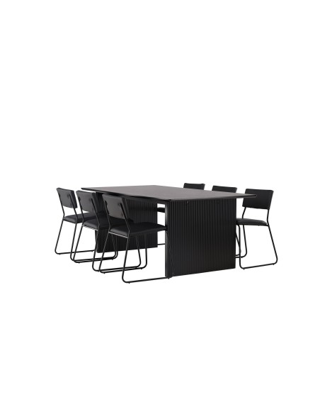 Matgrupp Vail med Kenth matstolar, 200 × 100 cm