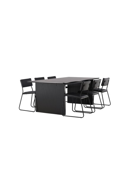 Matgrupp Vail med Kenth matstolar, 200 × 100 cm