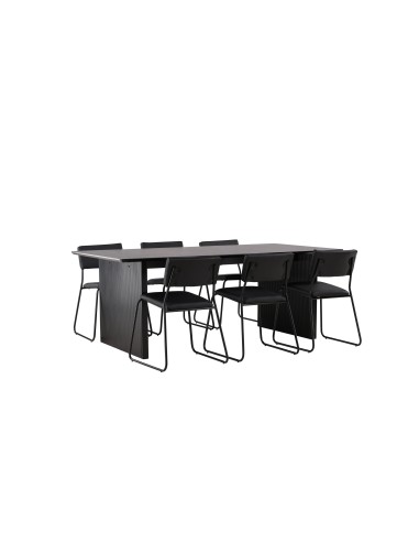 Matgrupp Vail med Kenth matstolar, 200 × 100 cm