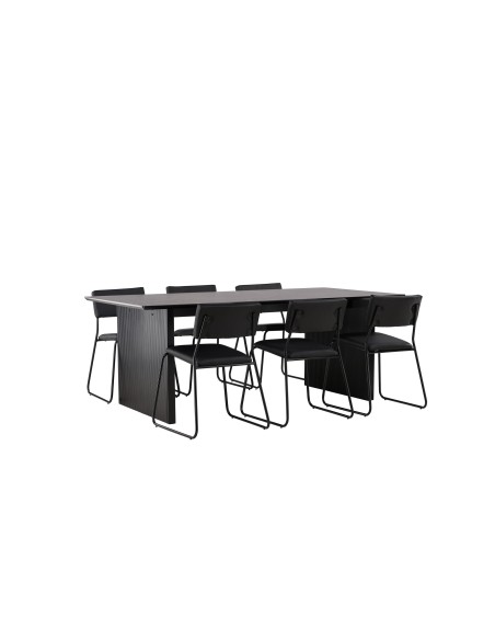 Matgrupp Vail med Kenth matstolar, 200 × 100 cm