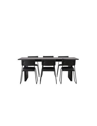 Matgrupp Vail med Kenth matstolar, 200 × 100 cm