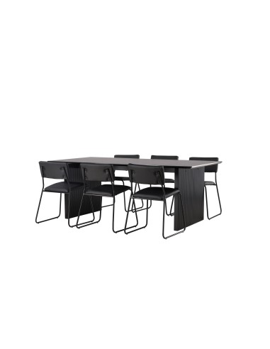 Matgrupp Vail med Kenth matstolar, 200 × 100 cm