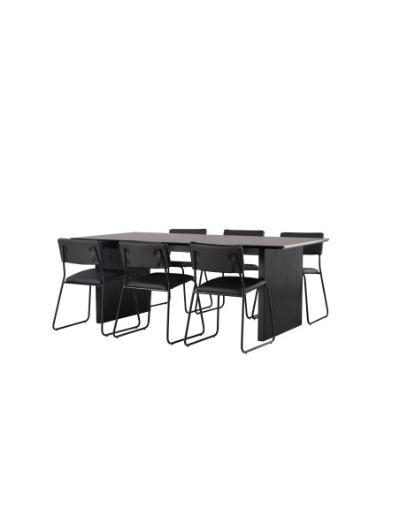 Matgrupp Vail med Kenth matstolar, 200 × 100 cm