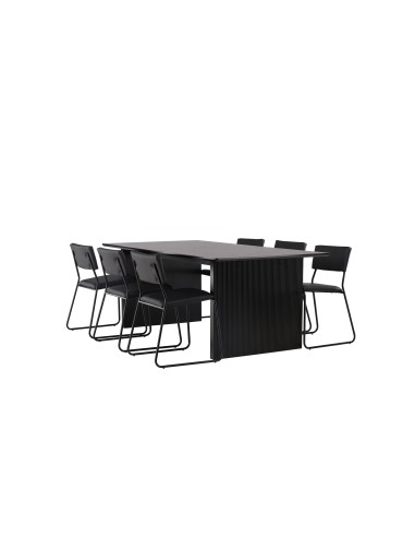 Matgrupp Vail med Kenth matstolar, 200 × 100 cm