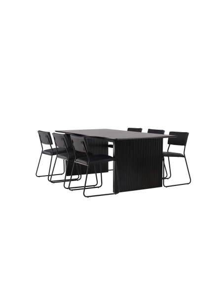 Matgrupp Vail med Kenth matstolar, 200 × 100 cm