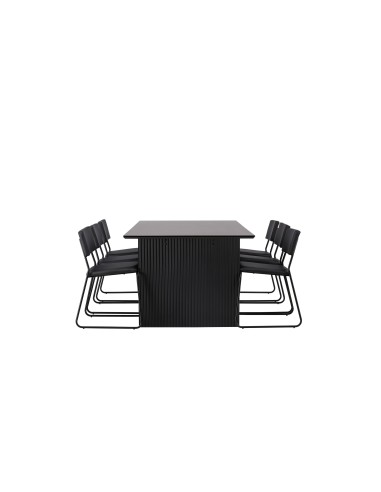 Matgrupp Vail med Kenth matstolar, 200 × 100 cm