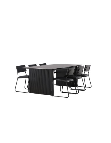Matgrupp Vail med Kenth matstolar, 200 × 100 cm