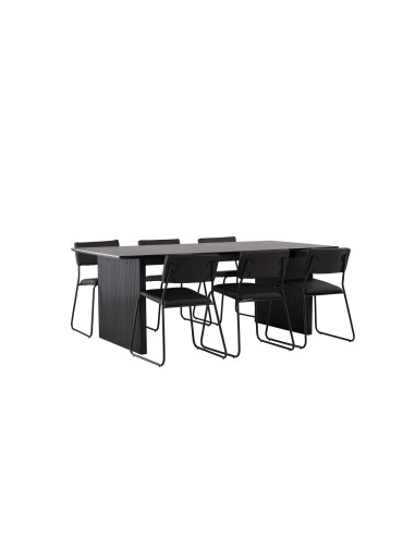 Matgrupp Vail med Kenth matstolar, 200 × 100 cm