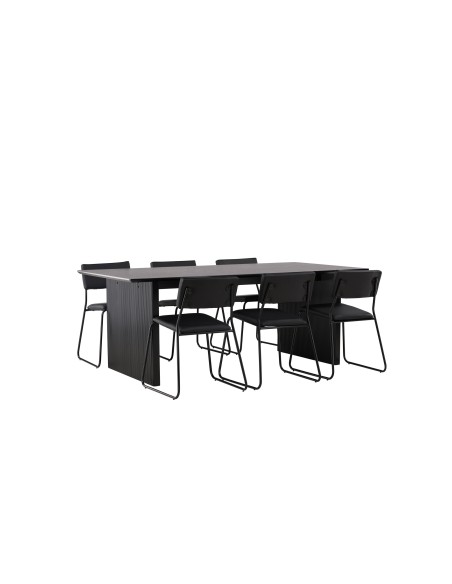 Matgrupp Vail med Kenth matstolar, 200 × 100 cm