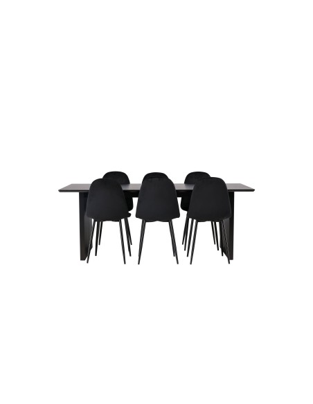 Matgrupp Vail med Polar matstolar, 200 × 100 cm