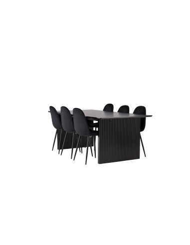 Matgrupp Vail med Polar matstolar, 200 × 100 cm