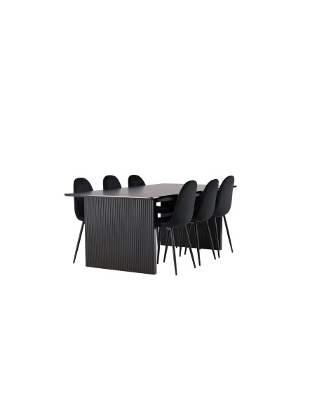 Matgrupp Vail med Polar matstolar, 200 × 100 cm