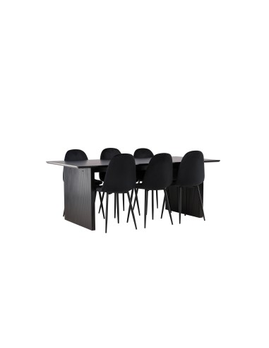 Matgrupp Vail med Polar matstolar, 200 × 100 cm
