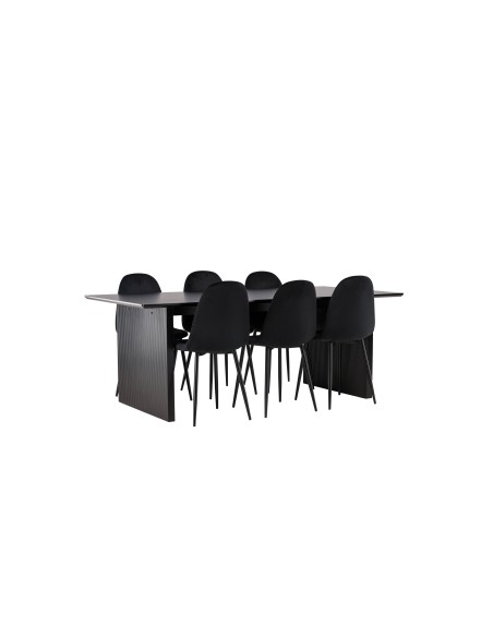 Matgrupp Vail med Polar matstolar, 200 × 100 cm