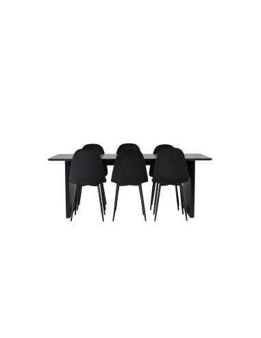 Matgrupp Vail med Polar matstolar, 200 × 100 cm