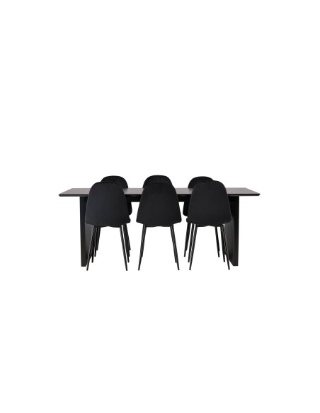 Matgrupp Vail med Polar matstolar, 200 × 100 cm