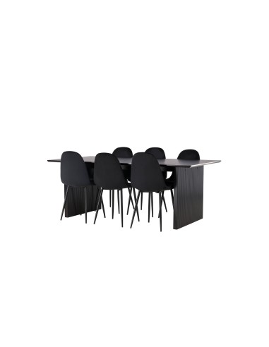 Matgrupp Vail med Polar matstolar, 200 × 100 cm