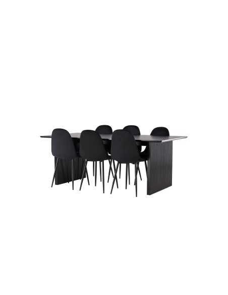 Matgrupp Vail med Polar matstolar, 200 × 100 cm