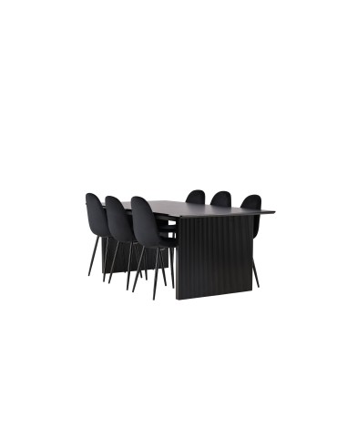 Matgrupp Vail med Polar matstolar, 200 × 100 cm