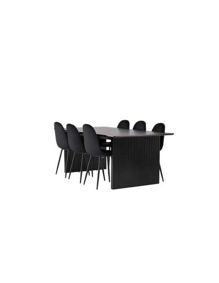 Matgrupp Vail med Polar matstolar, 200 × 100 cm